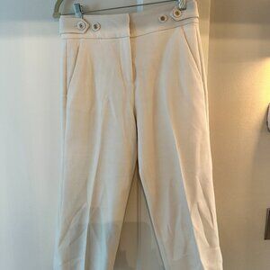 Veronica Beard cream cropped pants size 2